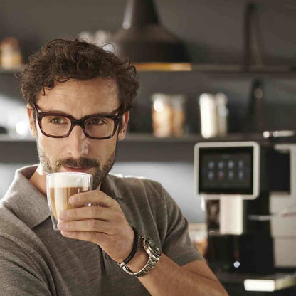 Espressor Automat TCHIBO Coffea Office, Ecran Tactil, Bauturi Presetate, Dispozitiv Spumare Lapte, Negru