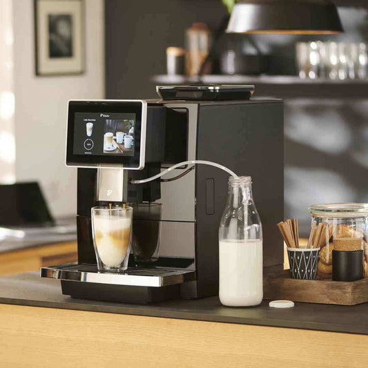 Espressor Automat TCHIBO Coffea Office, Ecran Tactil, Bauturi Presetate, Dispozitiv Spumare Lapte, Negru