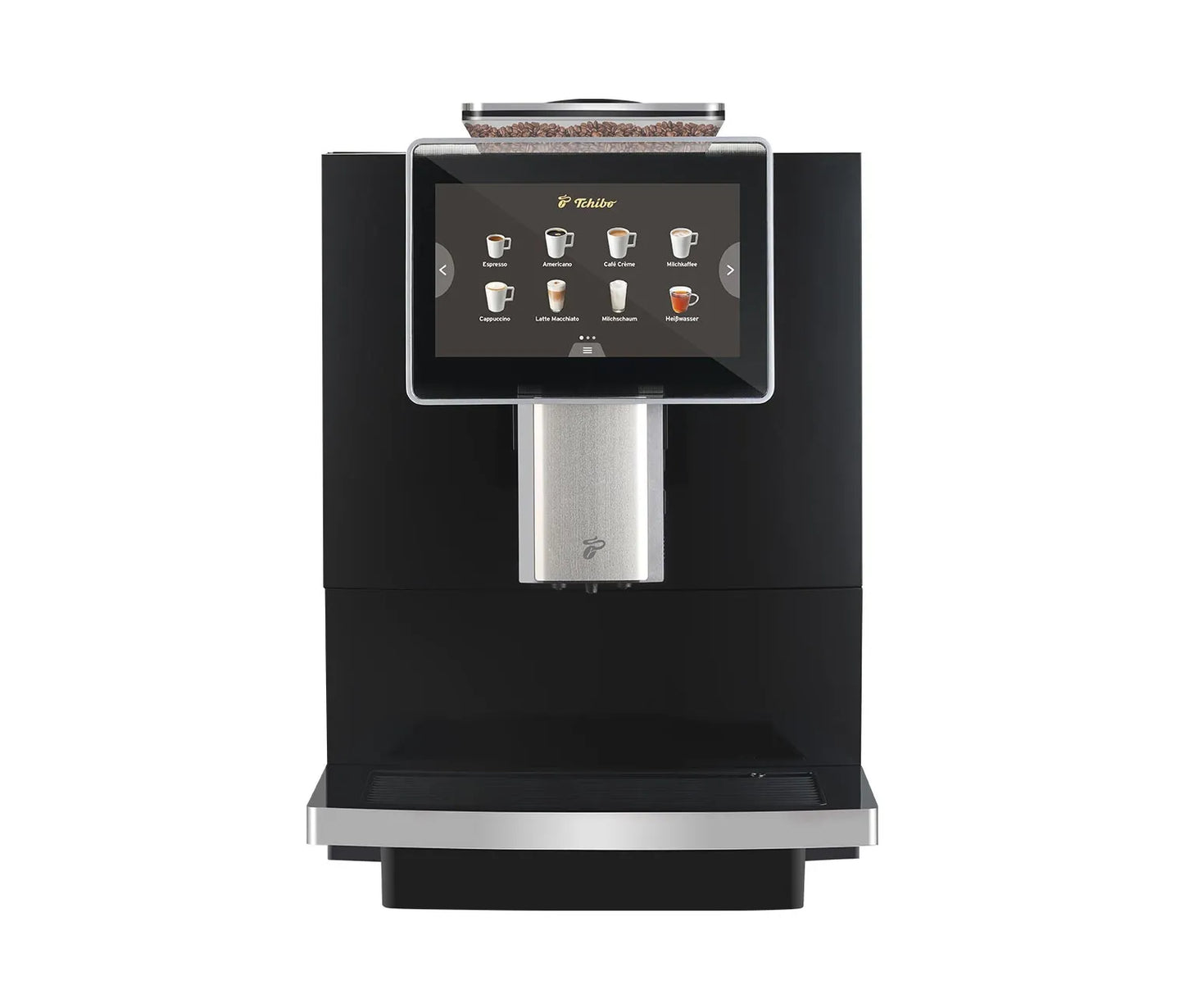Espressor Automat TCHIBO Coffea Office, Ecran Tactil, Bauturi Presetate, Dispozitiv Spumare Lapte, Negru