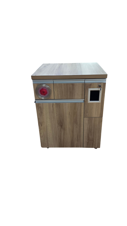 Mobilier aparat cafea Mei 02 cu sistem plata,sartar.Dispenserul pentru pahar nu este inclus in preț !